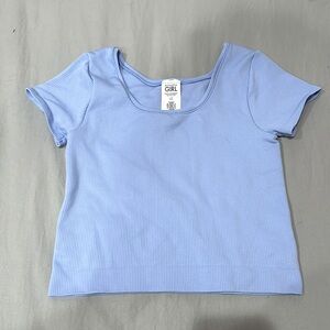 Light blues girls ATHLETA work out top.